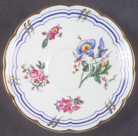 Leighton Sprays (Gold Trim) Saucer for Demitasse Cup by Coalport