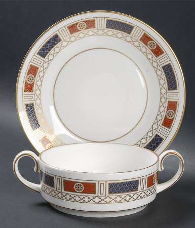 Marlborough Flat Cream Soup Bowl & Saucer Set