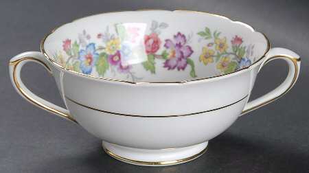 Maytime Footed Cream Soup Bowl