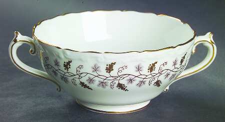 Minerva White (Raised Edge) Footed Cream Soup Bowl