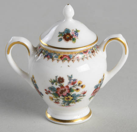 Ming Rose Miniature Sugar Bowl & Lid