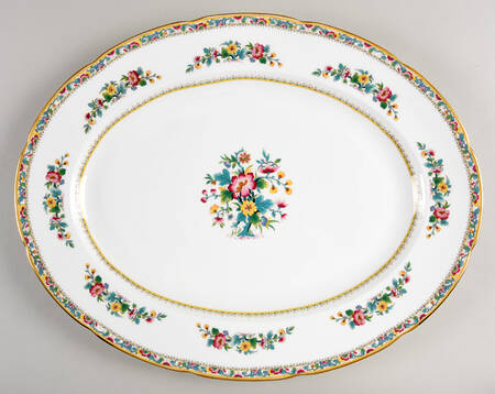 Ming Rose 17" Oval Serving Platter