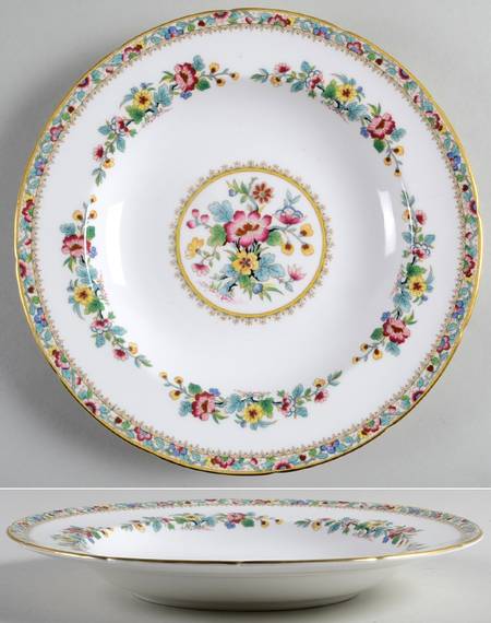 Ming Rose Large Rim Soup Bowl