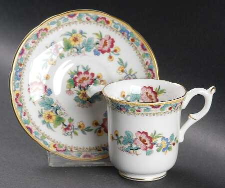 Ming Rose Footed Demitasse Cup & Saucer Set