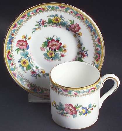 Ming Rose Flat Demitasse Cup & Saucer Set