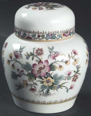 Ming Rose Large Ginger Jar & Lid