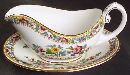 Ming Rose Individual Gravy Boat & Plate