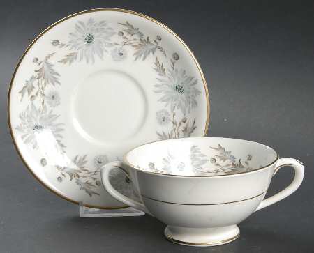 My Fair Lady Footed Cream Soup Bowl & Saucer Set