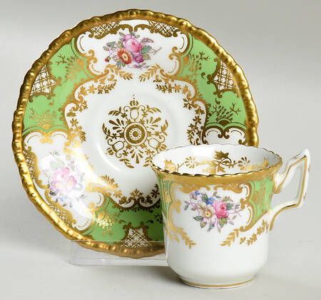 Panel Green Demitasse Cup & Saucer Set