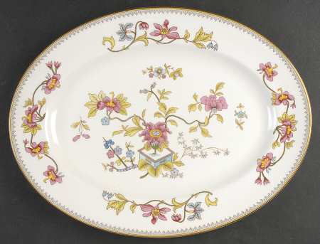 Persian Flower 15" Oval Serving Platter