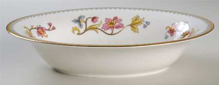 Persian Flower 9" Oval Vegetable Bowl