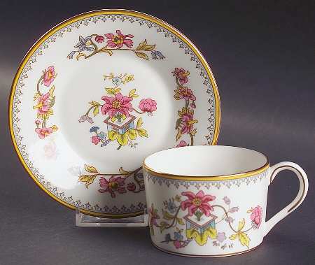 Persian Flower Flat Cup & Saucer Set