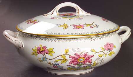 Persian Flower Round Covered Vegetable