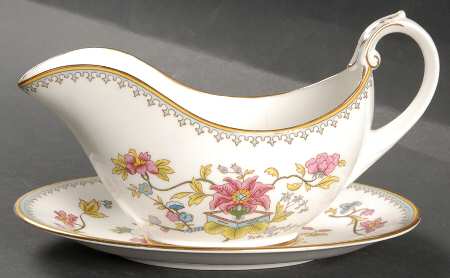Persian Flower Gravy Boat & Underplate