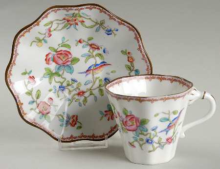 Pembroke (Scalloped Edge) Flat Cup & Saucer Set