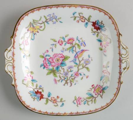 Pembroke (Smooth Edge) Square Handled Cake Plate