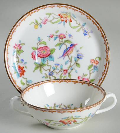 Pembroke (Smooth Edge) Flat Cream Soup Bowl & Saucer Set