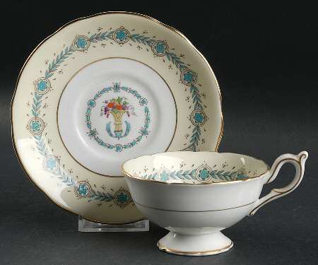 Queen Elizabeth Ivory Footed Cup & Saucer Set