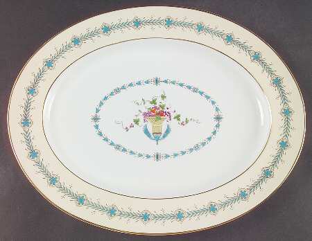 Queen Elizabeth Ivory 15" Oval Serving Platter