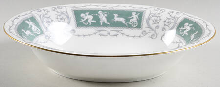 Revelry Green (Smooth) 9" Oval Vegetable Bowl