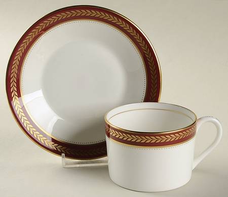 Red Wheat Flat Cup & Saucer Set