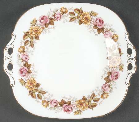 Rosalinda Square Handled Cake Plate