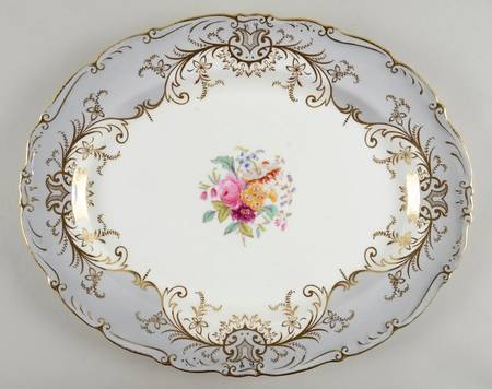 Sandringham Gray 14" Oval Serving Platter