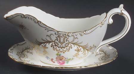 Sandringham Gray Gravy Boat & Underplate
