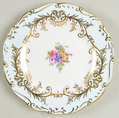 Sandringham Light Blue (Gold Trim) Bread & Butter Plate