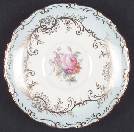 Sandringham Light Blue (Gold Trim) Saucer for Cream Soup Bowl