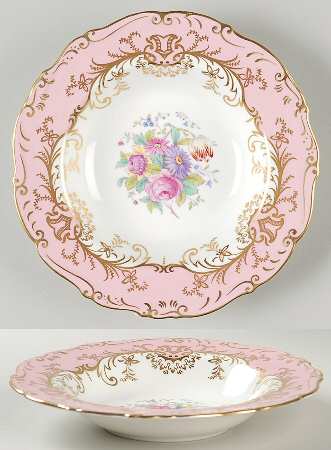 Sandringham Pink Rim Soup Bowl