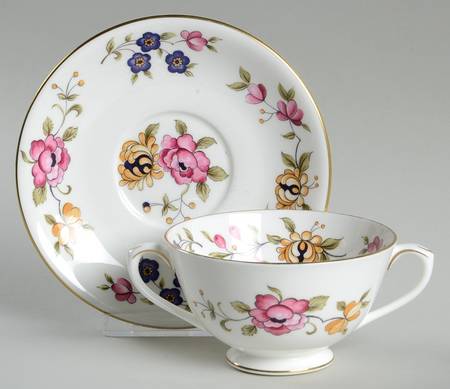 San Remo Footed Cream Soup Bowl & Saucer Set