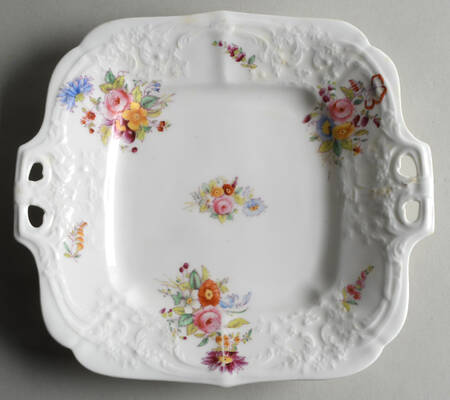 Sevres Group (Embossed, No Trim) Handled Cake Plate