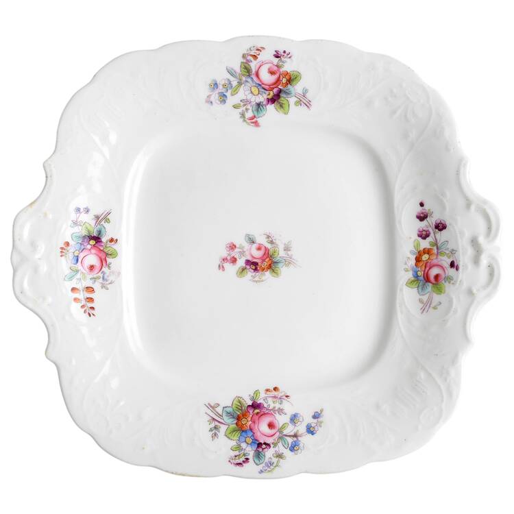 Sevres Group (Embossed, No Trim) Handled Cake Plate