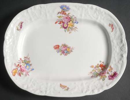 Sevres Group (Embossed, No Trim) 12" Oval Serving Platter