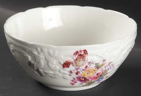 Sevres Group (Embossed, No Trim) Cranberry Bowl