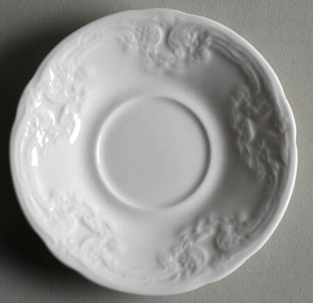 Sevres White Saucer for Demitasse Cup