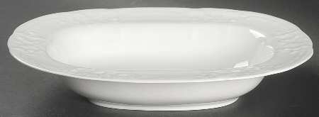Sevres White 10" Oval Vegetable Bowl