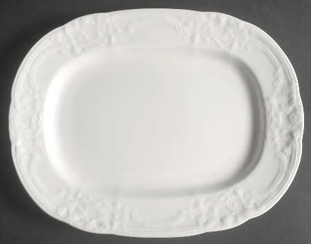 Sevres White 12" Oval Serving Platter