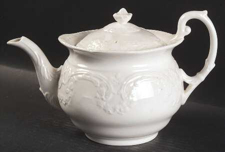 Sevres White Teapot & Lid
