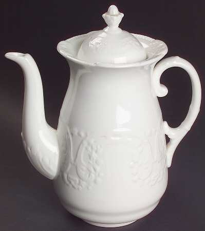 Sevres White Coffee Pot & Lid