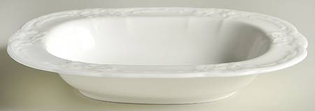 Sevres White 9" Oval Vegetable Bowl