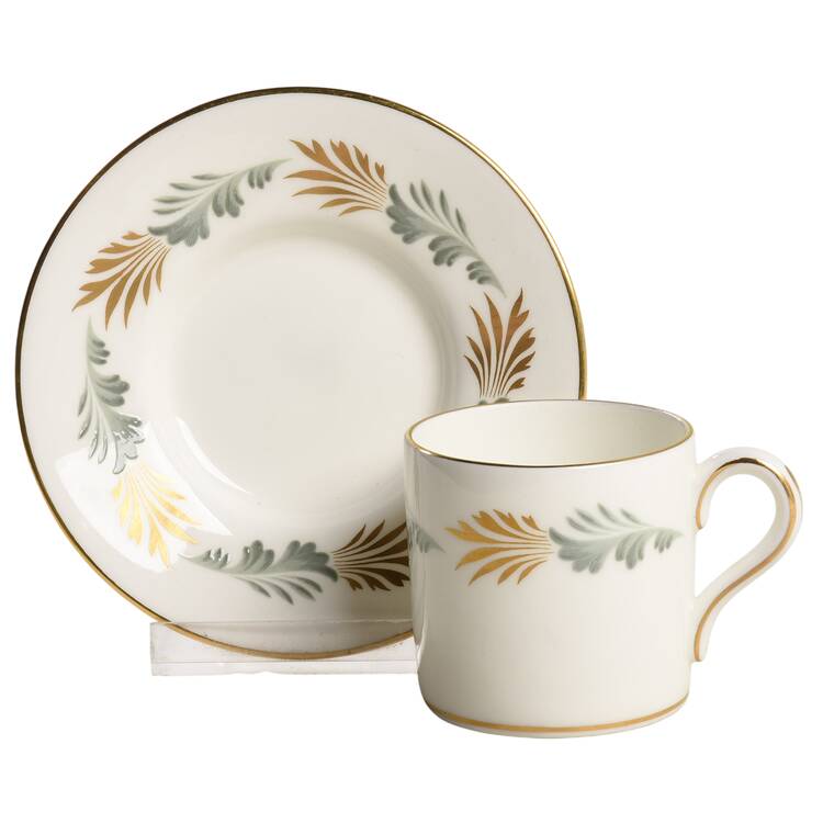 Sonnet (Smooth Edge) Flat Demitasse Cup & Saucer Set