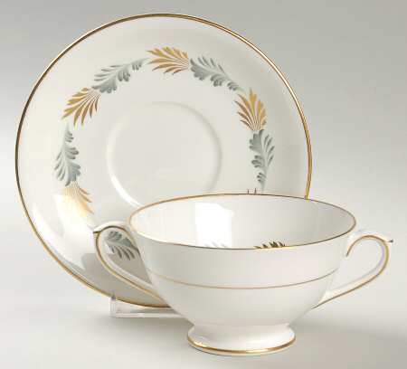 Sonnet (Smooth Edge) Footed Cream Soup Bowl & Saucer Set