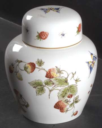 Strawberry (Scalloped) Large Ginger Jar & Lid