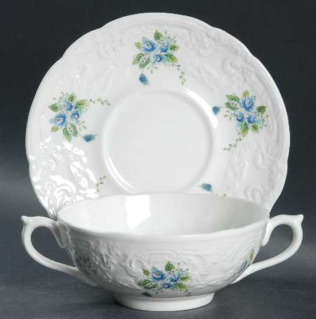 Tintern Flat Cream Soup Bowl & Saucer Set