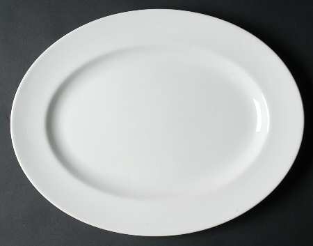 Tiffany White 15" Oval Serving Platter