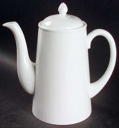 Tiffany White Coffee Pot & Lid