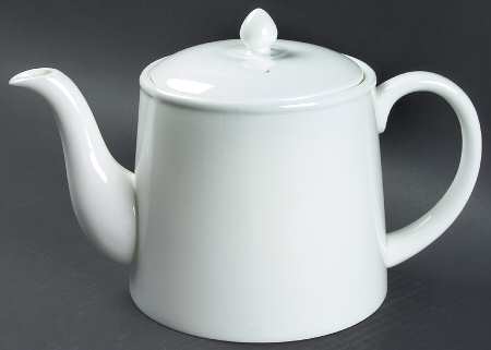 Tiffany White Teapot & Lid