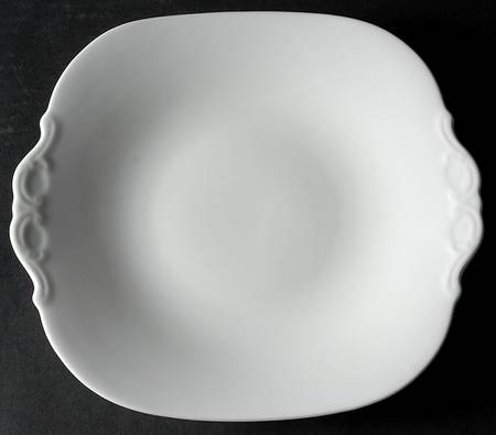 Tiffany White Square Handled Cake Plate